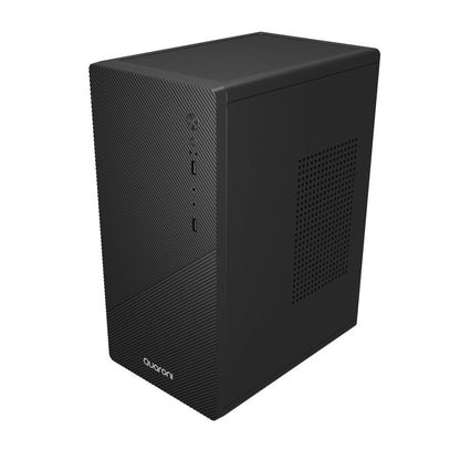 Gabinete Micro Torre Quaroni Micro Atx, Mini Itx / 2usb 2.0 / Front Zigzag/ Fuente 500 W/1 Ventilador Incluido/negro