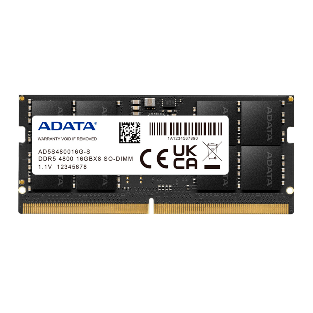 Memoria Adata Sodimm Ddr5 16gb Pc5-38400 4800mhz Cl40 260pin 1.1v Laptop/aio/mini Pcs (ad5s480016g-s)