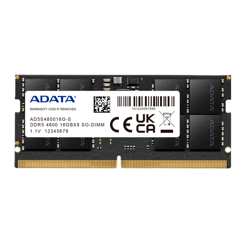 Memoria Adata Sodimm Ddr5 16gb Pc5-38400 4800mhz Cl40 260pin 1.1v Laptop/aio/mini Pcs (ad5s480016g-s)
