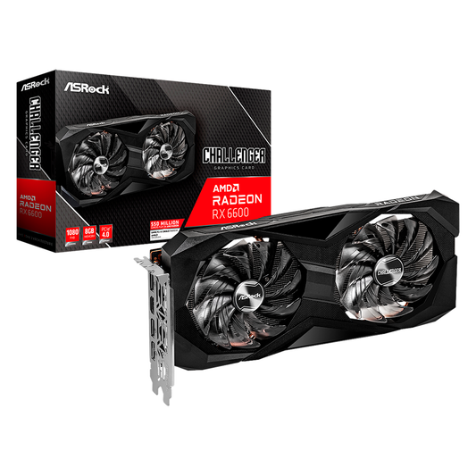 Tarjeta De Video Asrock Amd Radeon Rx6600 Pcie 4.0 /8 Gb/gddr6x/128 Bit/gama Media