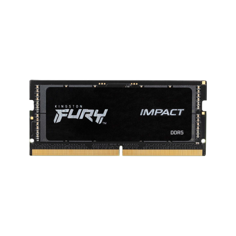 Memoria Ram Kingston Sodimm Ddr5 16gb 5600mt/s Fury Impact Black Cl40 262pin 1.1v C/difusor De Calor P/laptop Kf556s40ib-16