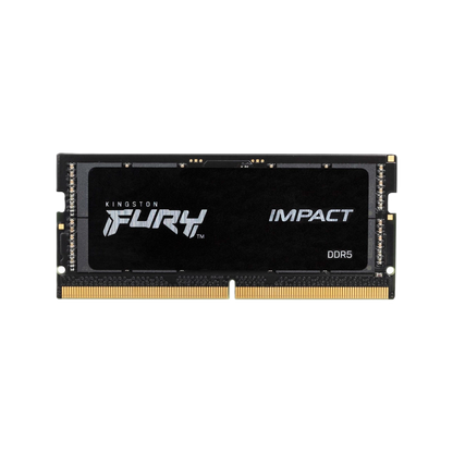 Memoria Ram Kingston Sodimm Ddr5 16gb 5600mt/s Fury Impact Black Cl40 262pin 1.1v C/difusor De Calor P/laptop Kf556s40ib-16
