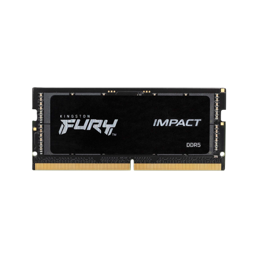 Memoria Ram Kingston Sodimm Ddr5 16gb 5600mt/s Fury Impact Black Cl40 262pin 1.1v C/difusor De Calor P/laptop Kf556s40ib-16