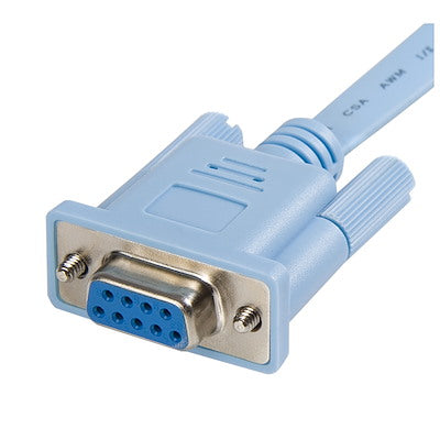 Cable De 1.8m Para Gestion De Router Consola Cisco Rj45 A Serial Db9 - Rollover - Macho A Hembra - Startech.com Mod. Db9concabl6