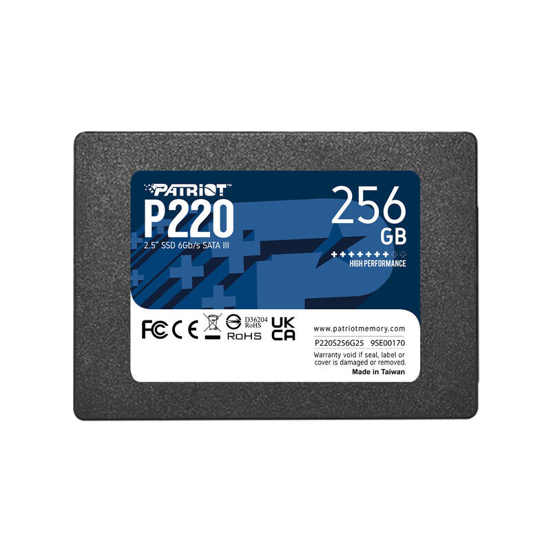 Unidad De Estado Solido Interno Patriot P220 256gb 2.5 Sata Lect.550 Escrit.500 Mbs 7mm Pc Laptop Minipc Sin Bracket