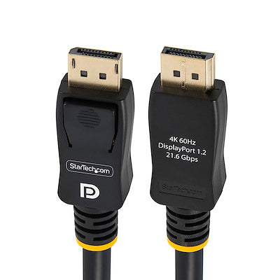 Cable De 5m Displayport 4k Mbr Con Cierre De Seguridad Mediante Mecanismo De Bloqueo - 2x Macho Dp - Latches - Negro - Startech.com Mod. Displ5m