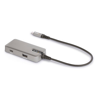 Adaptador Startech.com Multipuertos Usb C - Usb-c A Hdmi 2.0 4k 60hz, Pd Con Paso De 100w - Hub Usb De 3 Puertos De 10gbps - Mini Docking Station Usb Tipo C Portatil - Cable De 25cm