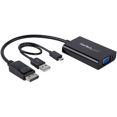 Adaptador De Video Displayport A Vga Con Audio Convertidor  Hembra Vga Hd15 A Macho Dp 1920x1200 - Startech.com Mod. Dp2vgaa