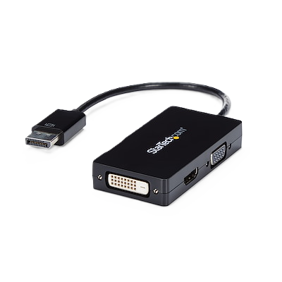 Adaptador De Video Displayport A Vga Dvi O Hdmi - Convertidor A/v 3 En 1 Para Viajes - 1080p - 1920x1200 - Startech.com Mod. Dp2vgdvhd