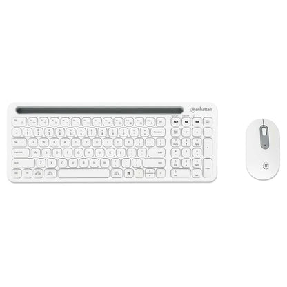 Teclados/manhattan/180580/kit De Teclado Y Mouse InalÁmbricos Con ConexiÓn Dual Usb Y Bluetooth