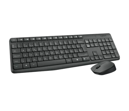 Teclado/mouse Logitech Mk235 Gris Inalambrico Usb Para Pc Alcance Hasta 10 Mts