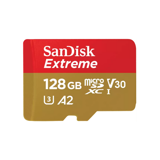 Memoria Sandisk Micro Sdxc 128gb Extreme 190mb/s 4k Clase 10 A2 V30 C/adaptador Sdsqxaa-128g-gn6ma