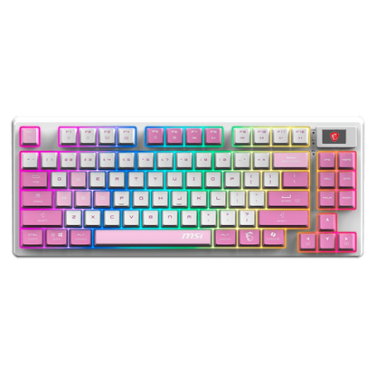 Teclado InalÁmbrico Msi Forge Gk600 Tkl W Violet Us InalÁmbrico / Bluetooth / Usb 2.0 / Rgb