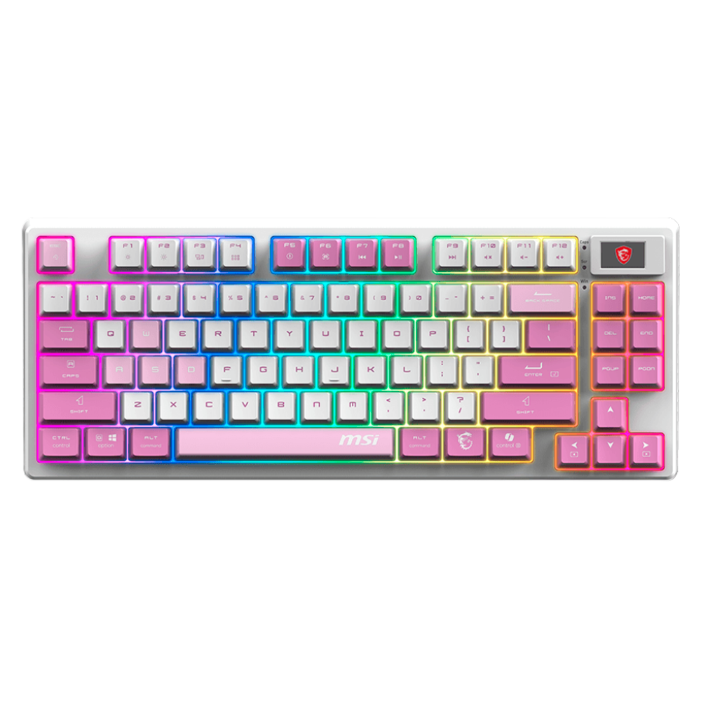 Teclado InalÁmbrico Msi Forge Gk600 Tkl W Violet Us InalÁmbrico / Bluetooth / Usb 2.0 / Rgb