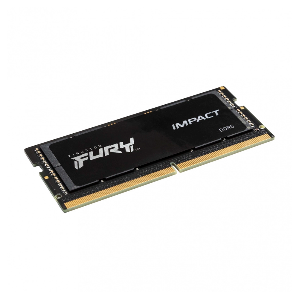 Memoria Ram Kingston Sodimm Ddr5 16gb 5600mt/s Fury Impact Black Cl40 262pin 1.1v C/difusor De Calor P/laptop Kf556s40ib-16