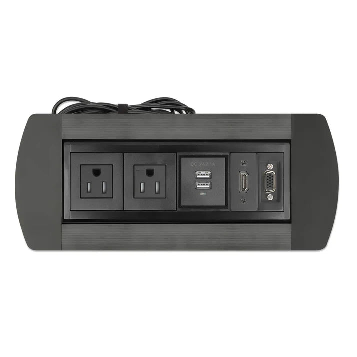 Caja ConexiÓn,manhattan,164832, Enchufe/usb/hdmi/vga, Para Mesa