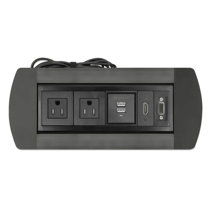 Caja ConexiÓn,manhattan,164832, Enchufe/usb/hdmi/vga, Para Mesa