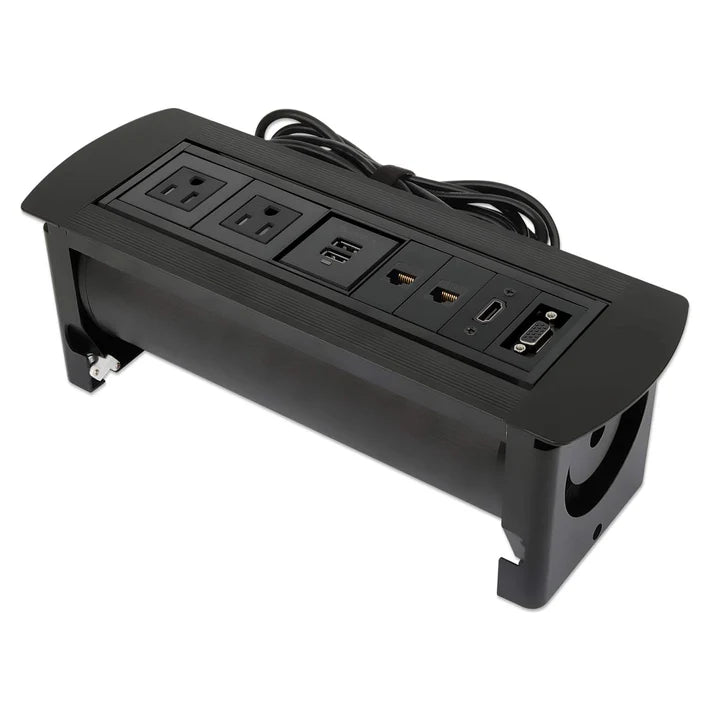 Caja Conexión,manhattan,164856, Enchufe/usb/hdmi/vga/red, Para Mesa