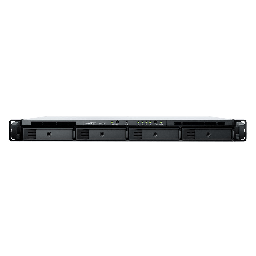 Nas Synology Rs822 /4 Bahias Expandibles Hasta 8/rack 1u/nucleo Cuadruple 2.2ghz/2gb Ddr4 Hasta 32gb/lan Gigabit X4/usb 3.2 X2/ Hot-swap/hasta 72tb Y Con Expansion Hasta 144tb Amd Ryzen V1500b