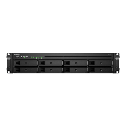 Nas Synology Rs1221 /8 Bahias Expan Hasta 12 Con Unidad De Expansin/rack 2u/nucleo Cuadruple 2.2ghz/ Amd Ryzen V1500b /4gb Ddr4 Ampliabe A 32gb/lan Gigabit X4/usb 3.2 X2/ Hot-swap/hasta 128 Tb