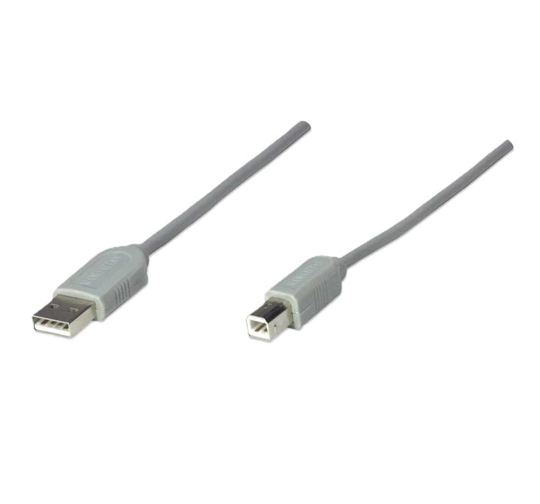 Cable Usb,manhattan,341028, A-b 4.5m, Gris