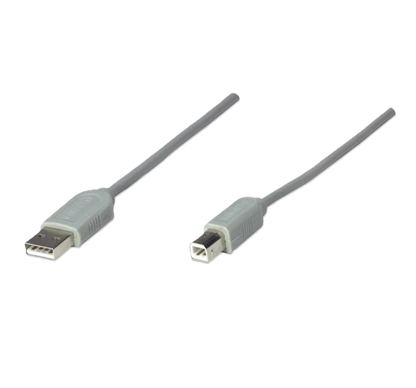 Cable Usb,manhattan,341028, A-b 4.5m, Gris