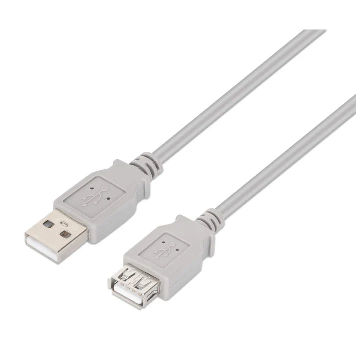 Cable Usb,manhattan,165211, Extension 1.8m, Gris