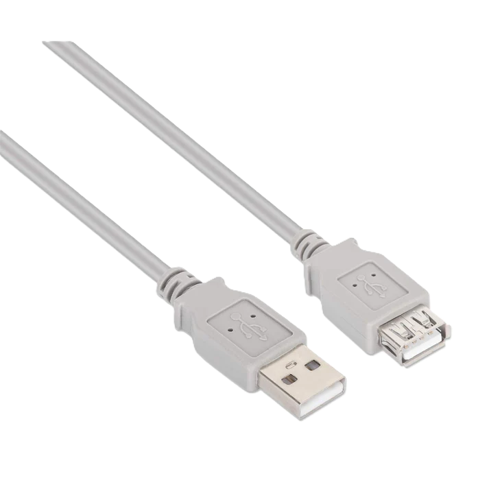 Cable Usb,manhattan,165211, Extension 1.8m, Gris