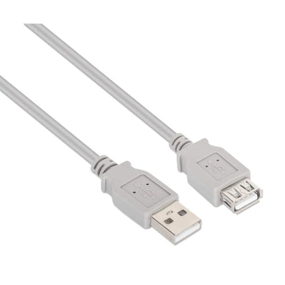 Cable Usb,manhattan,165211, Extension 1.8m, Gris