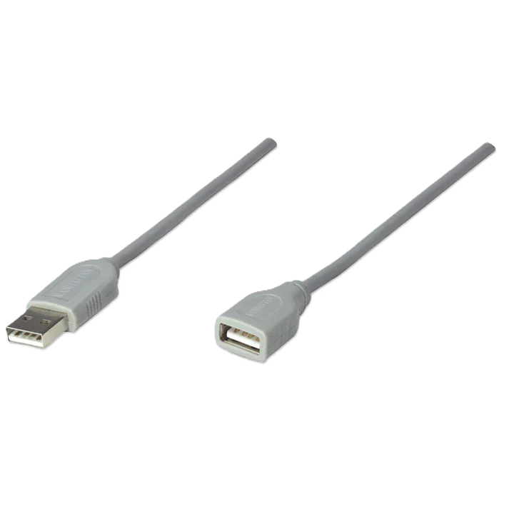Cable Usb,manhattan,317238, Extension 3.0m, Gris