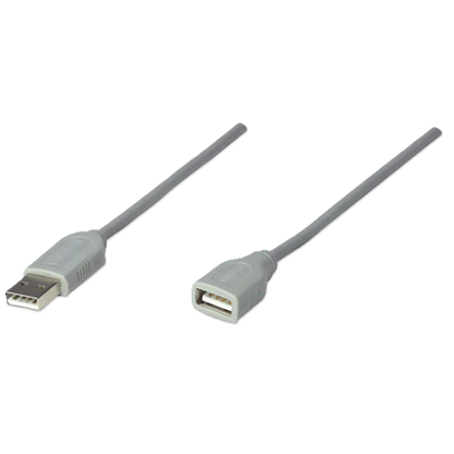 Cable Usb,manhattan,317238, Extension 3.0m, Gris