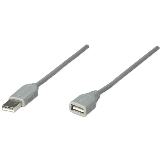 Cable Usb,manhattan,317238, Extension 3.0m, Gris