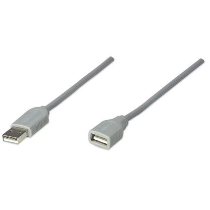 Cable Usb,manhattan,317238, Extension 3.0m, Gris