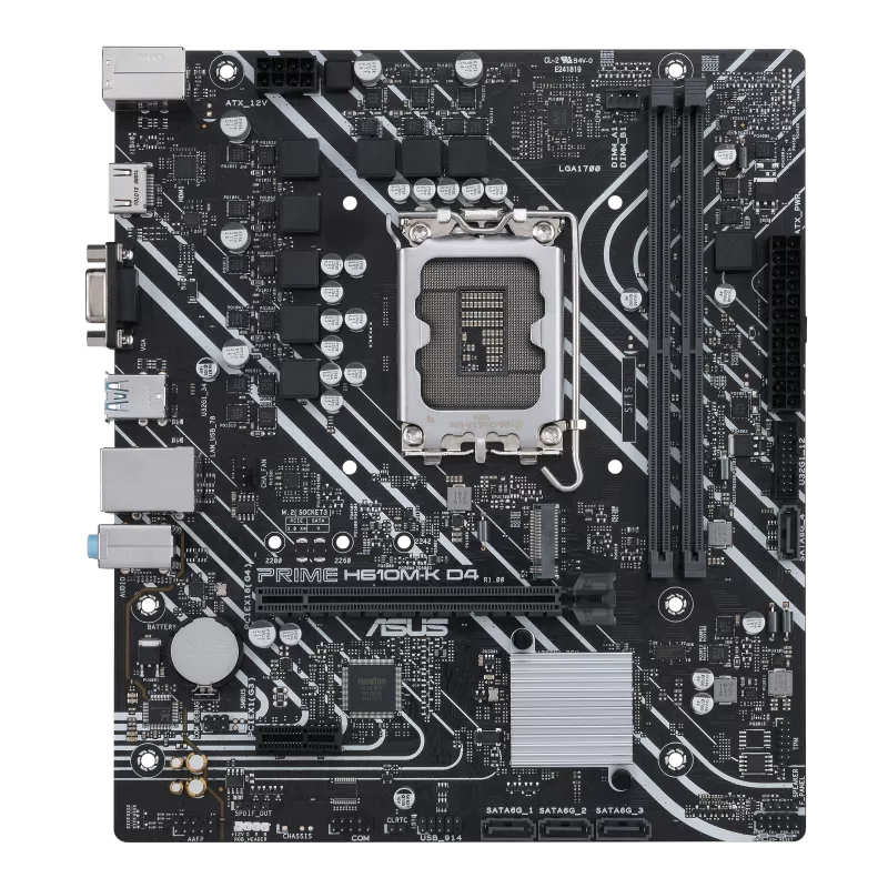 Mb Asus H610 Intel S-1700 14a Gen/2x Ddr4 2666/hdmi/d-sub/m.2/2x Usb3.2/micro Atx/gama Basica