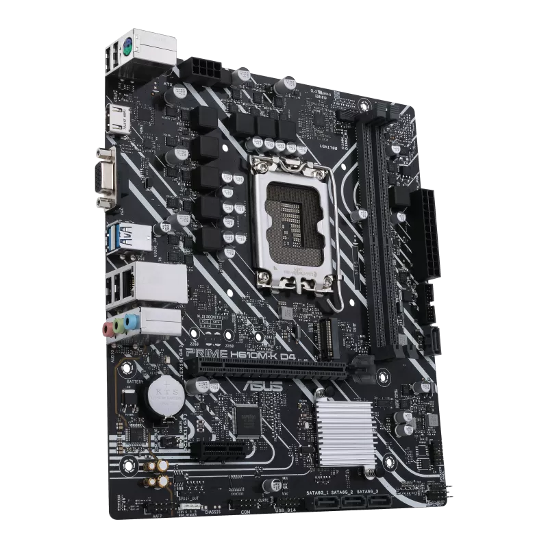 Mb Asus H610 Intel S-1700 14a Gen/2x Ddr4 2666/hdmi/d-sub/m.2/2x Usb3.2/micro Atx/gama Basica