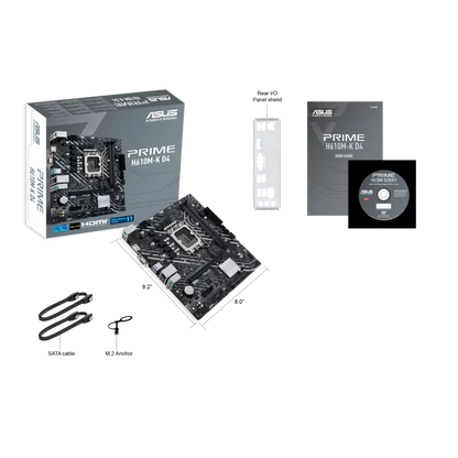 Mb Asus H610 Intel S-1700 14a Gen/2x Ddr4 2666/hdmi/d-sub/m.2/2x Usb3.2/micro Atx/gama Basica