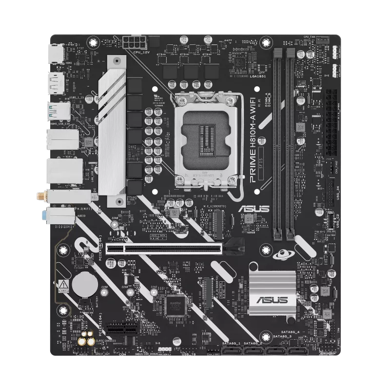 Mb Asus H810 Intel S-1851 Serie 2 /2x Ddr5 6400 /hdmi /dp /2x M.2 /2x Usb 3.2 /wifi 6 /bluetooth /micro Atx /gama Basica
