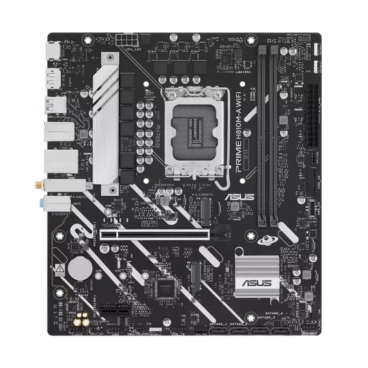 Mb Asus H810 Intel S-1851 Serie 2 /2x Ddr5 6400 /hdmi /dp /2x M.2 /2x Usb 3.2 /wifi 6 /bluetooth /micro Atx /gama Basica