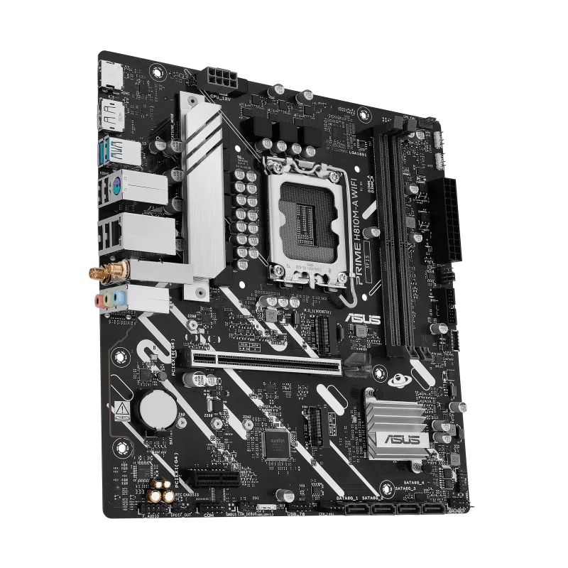 Mb Asus H810 Intel S-1851 Serie 2 /2x Ddr5 6400 /hdmi /dp /2x M.2 /2x Usb 3.2 /wifi 6 /bluetooth /micro Atx /gama Basica