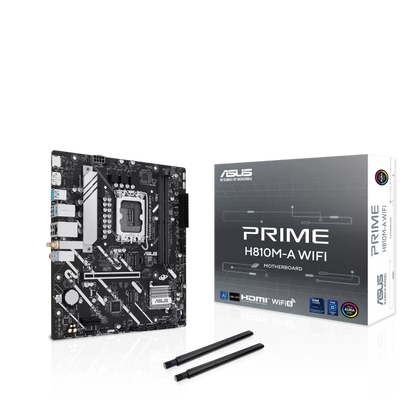 Mb Asus H810 Intel S-1851 Serie 2 /2x Ddr5 6400 /hdmi /dp /2x M.2 /2x Usb 3.2 /wifi 6 /bluetooth /micro Atx /gama Basica