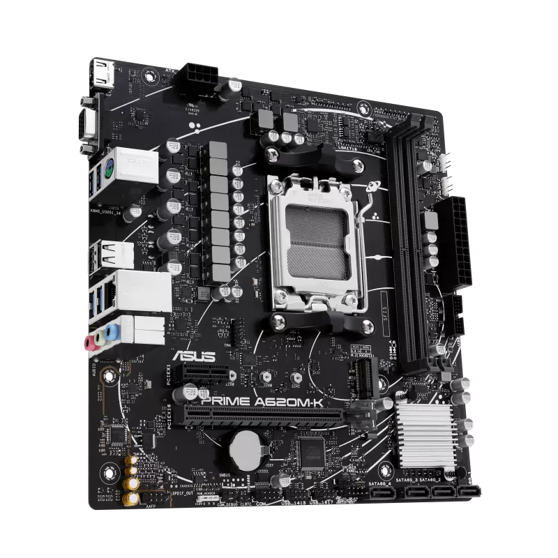 Mb Asus A620 Amd S-am5 9a Gen /2x Ddr5 5200 /hdmi /vga /m.2 /4x Usb 3.2 /micro Atx /gama Basica