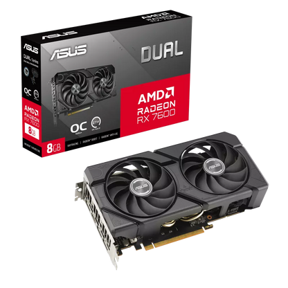 Tarjeta De Video Asus Radeon Rx7600 /pcie X16 4.0 /8gb Gddr6 /hdmi /3xdp /estandar /gama Media