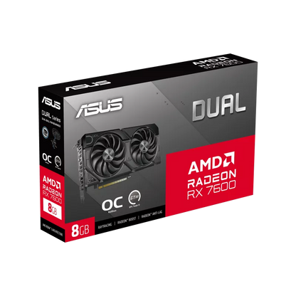Tarjeta De Video Asus Radeon Rx7600 /pcie X16 4.0 /8gb Gddr6 /hdmi /3xdp /estandar /gama Media