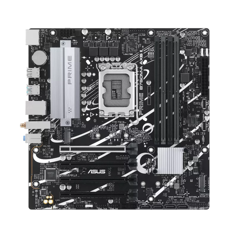 Mb Asus B760 Intel S-1700 14a Gen /4x Ddr5 5600 /hdmi /dp /3x M.2 /2x Usb 3.2 /wifi 6/bluetooth /micro Atx /gama Media
