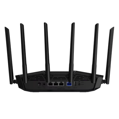 Router Asus Tuf-be6500 /688-5764mbps /2.4 Y 5ghz /1x Wan /3x Lan /6x Antenas Ext /wifi 7 /mu-mimo /ofdma /aimesh /gaming