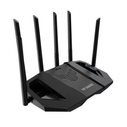 Router Asus Tuf-be6500 /688-5764mbps /2.4 Y 5ghz /1x Wan /3x Lan /6x Antenas Ext /wifi 7 /mu-mimo /ofdma /aimesh /gaming