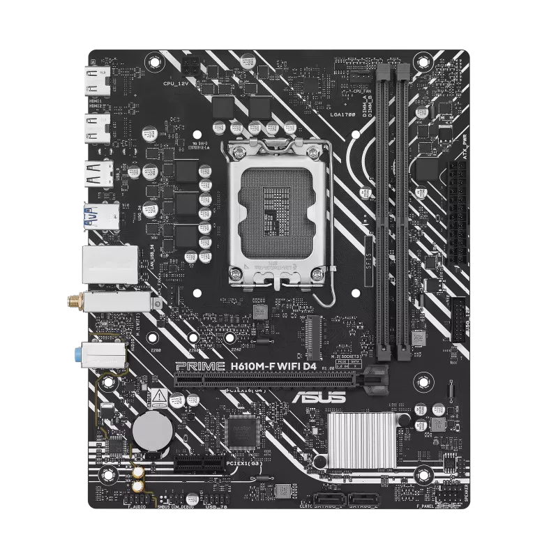 Mb Asus H610 Intel S-1700 14a Gen /2x Ddr4 3200 /2x Hdmi /m.2 /2x Usb 3.2 /wifi 6 /bluetooth /micro Atx /gama Basica