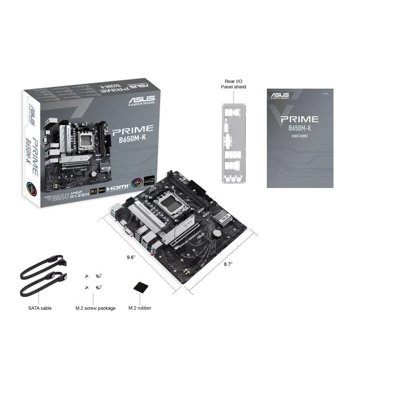 Mb Asus B650 Amd S-am5 9a Gen /2x Ddr5 5200 /hdmi /vga /2x M.2 /4x Usb 3.2 /micro Atx /gama Media