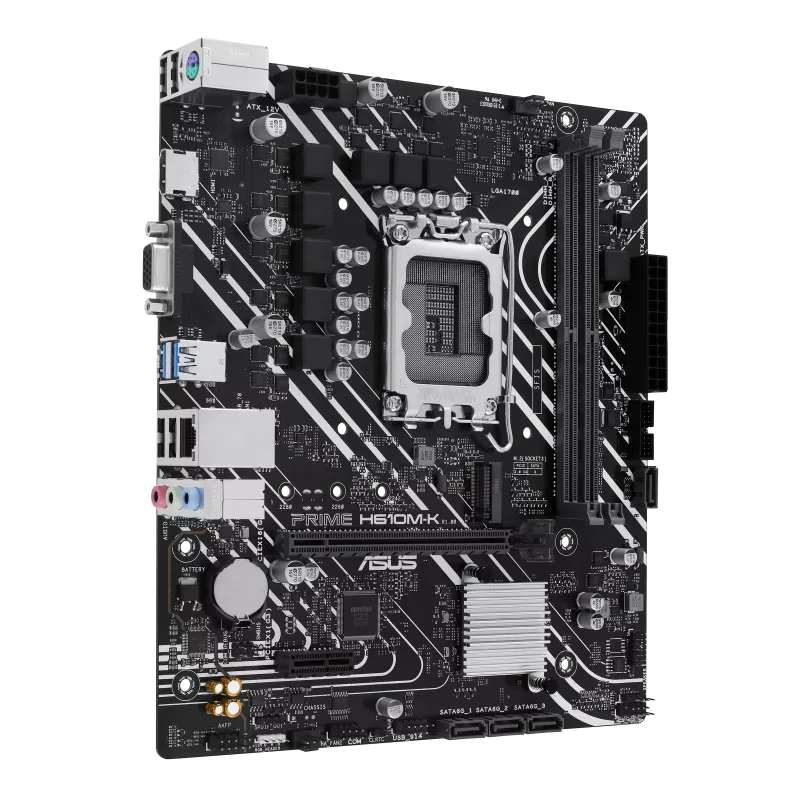 Mb Asus H610 Intel S-1700 12a Gen/2x Ddr5 5600/hdmi/d-sub/m.2/2x Usb3.2/micro Atx/gama Basica