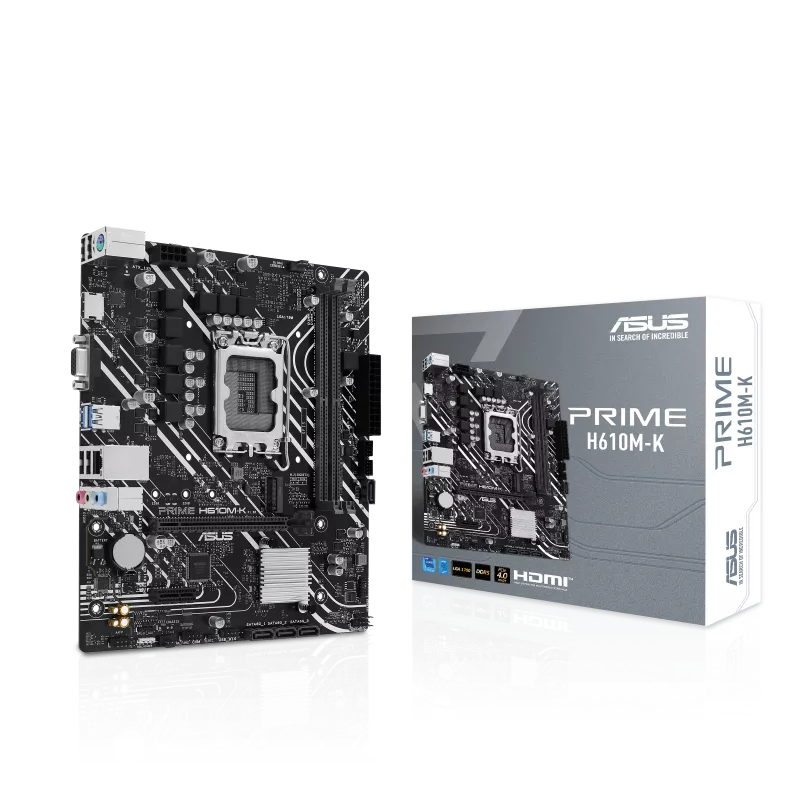Mb Asus H610 Intel S-1700 12a Gen/2x Ddr5 5600/hdmi/d-sub/m.2/2x Usb3.2/micro Atx/gama Basica